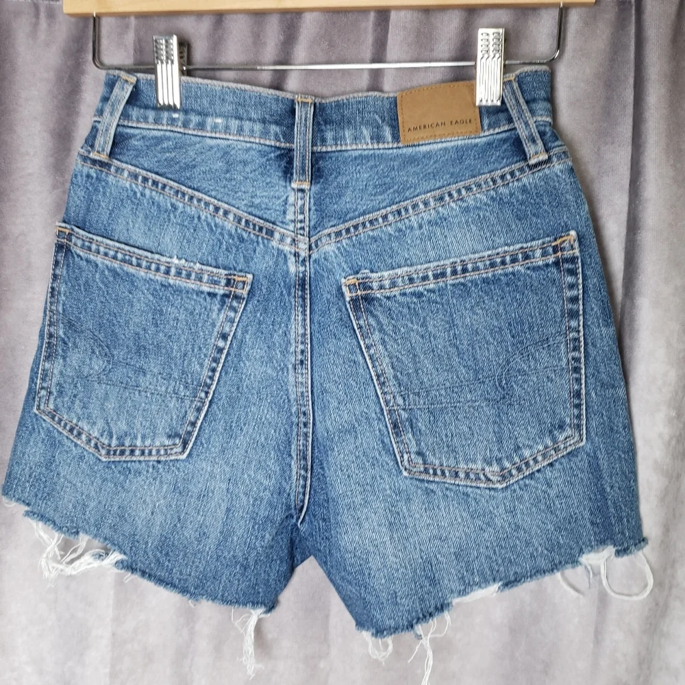 American Eagle *NEW* Womens Rainbow Highest Rise 90s Boyfriend Denim Shorts 00